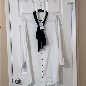 NWT Kate Spade Velvet tie white griffin dress sz 6